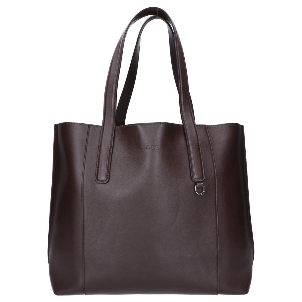 TOD'S [Beautiful Condition] Leather Paper Bag/ Tote Bag Dark brownUsed