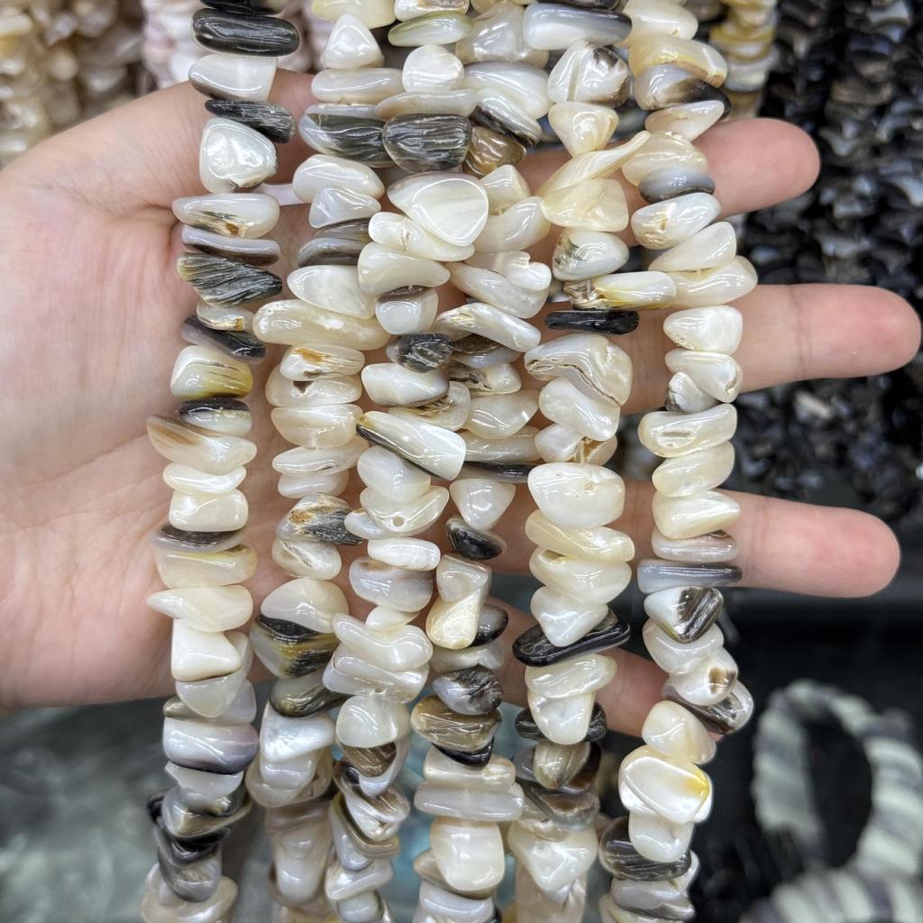 Gelbe Hufeisenschnecke Königin Muschelschale Perlen - Unregelmäßige DIY Armband & Handyketten Zubehör