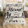 Happy Camping Duvet Cover Queen Full Twin King Camper Theme Comforter Cover With 2 Pillowcase Rustic Farmhouse Style Bedding Set