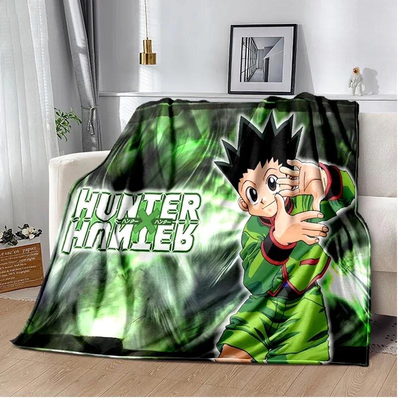 HUNTER X HUNTER Wurfdecke Anime Weiche Decke Leicht Warm Cartoon Decken für Kinderzimmer Schlafzimmer