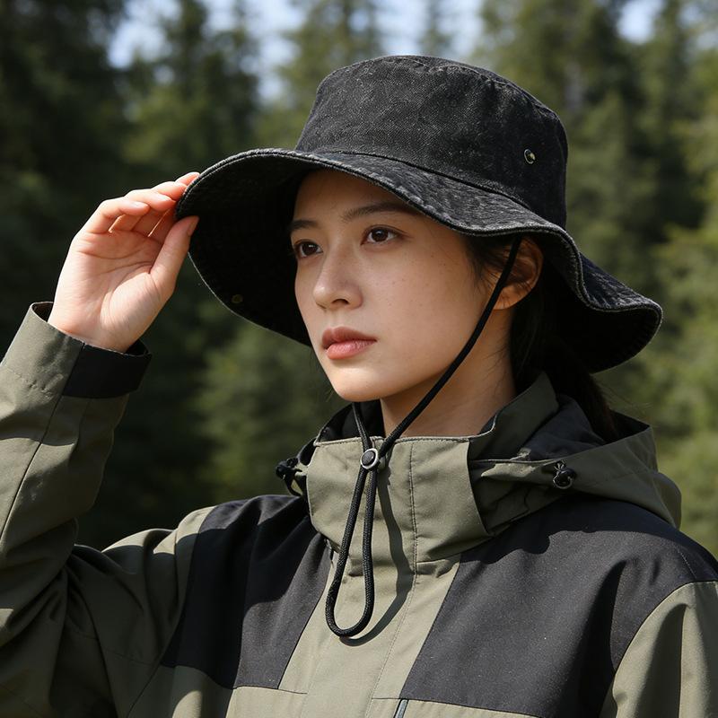 Bucket Hat Women's Outdoor Camping Mountaineering Sun Hat Sun Protection Fashion Versatile Travel Sun Hat