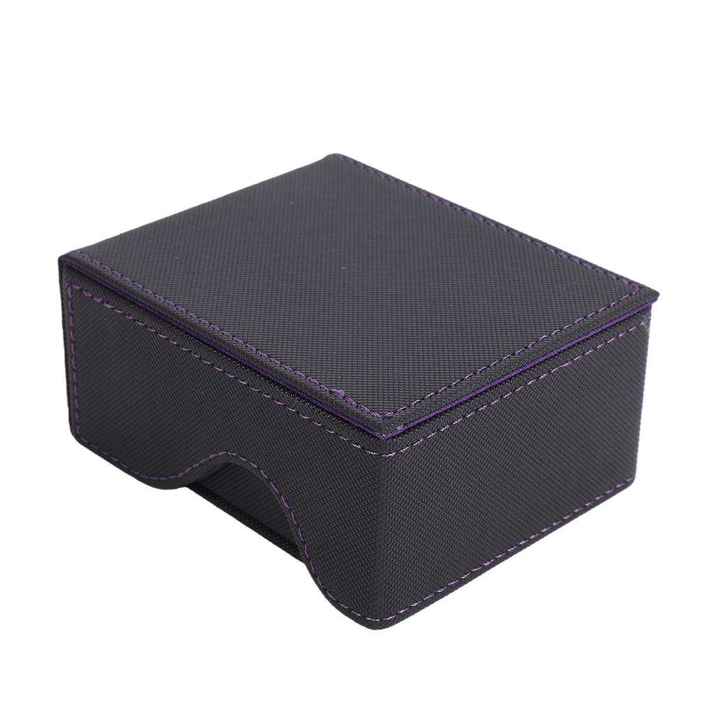 Card Deck Storage Box Large Capacity PU Leather Magnet Dice Card Case for Tabletop Game