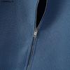 INCERUN Men Lapel Neck Long Sleeve Zip-Up Texture Cropped Casual Shirts