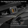 Car Mobile Phone Charger 60W 12V-24V Fast Charging Adapter USB QC 4 Ports for Front Back Seat Quick Charge