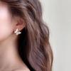 Bubble Butterfly Point Stud Earrings
