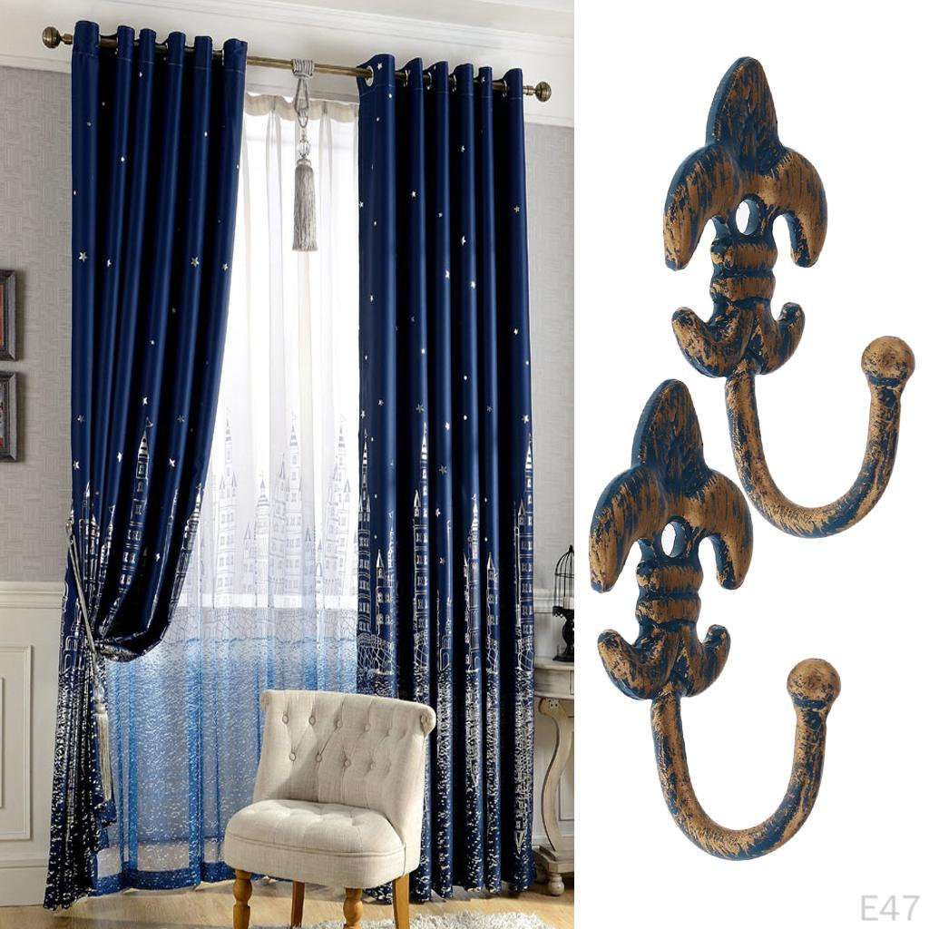 2 Pieces Sliding Hooks For Curtains Alzapaños Decorative Collection Bedroom Retention Elegant