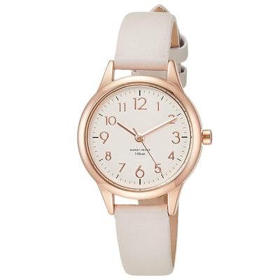 Wodoodporny pasek analogowy Juvia ze skóry w kolorze szarym [Fieldwork] ST257Z-1 damski