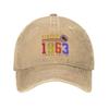 Cotton 1963 60th Vintage Retro Limited Edition Baseball Cap Unisex WoUnisex Breathable 60 Years Old Birthday Gift Dad Hat Outdoor