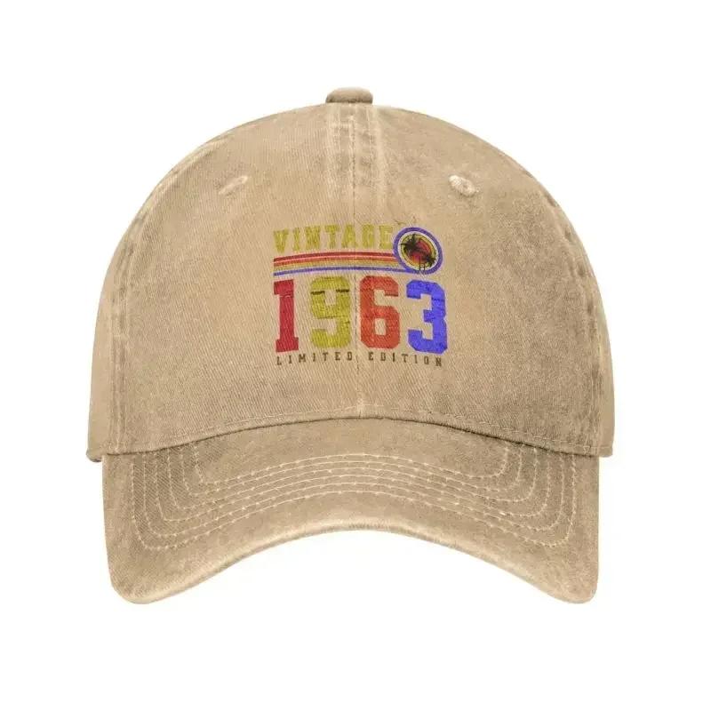 Cotton 1963 60th Vintage Retro Limited Edition Baseball Cap Unisex WoUnisex Breathable 60 Years Old Birthday Gift Dad Hat Outdoor
