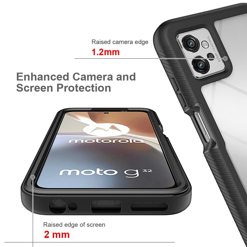 Custodia Antiurto Blindata con Protezione Schermo in PET per Motorola Moto G32 G42 G52 G82 5G E13 G13 G23 G53 G14 G54 G84 Cover Posteriore