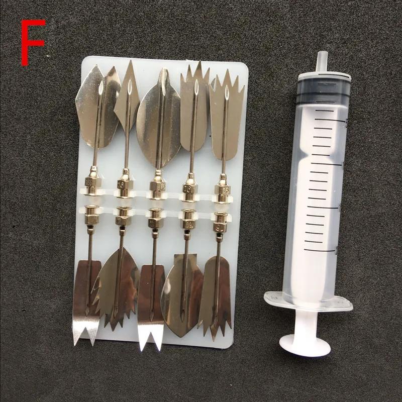 10 Pcs Pudding Nozzle +1 Syringe Tool 3D Jelly Flower Cake Jello Gelatin Art Tool Russia Nozzle DIY Cake Decorating Gadget