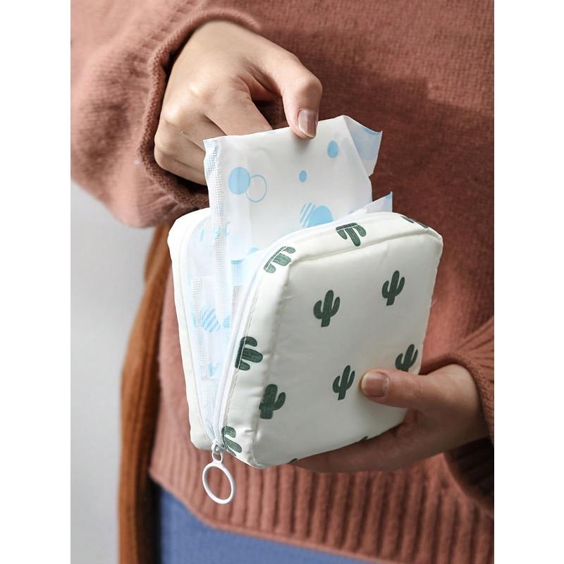 1PC Cute Cartoon Multi-Purpose Waterproof Storage Bag - Big Capacity Sanitary Napkin Storage Bag Cosmetic Storage Bag Student Travel Essentials