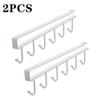 4/6 Ganci Ripiano Portaoggetti Armadio Abs/Metallo Sotto Ripiani Tazza Tazza Appendino Bagno Cucina Organizzatore Appeso Supporto
