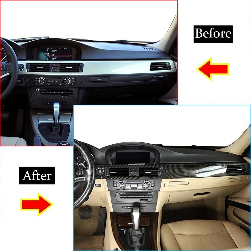 ABS Carbon Fiber Car Interior Dashboard Panel Cover Trim Decoration Stickers For BMW 3 Series E90 2005-2012 Auto