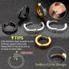 Norse Viking Runes Hoop Earrings For Men Women 12mm Huggie Hoops Aaa G