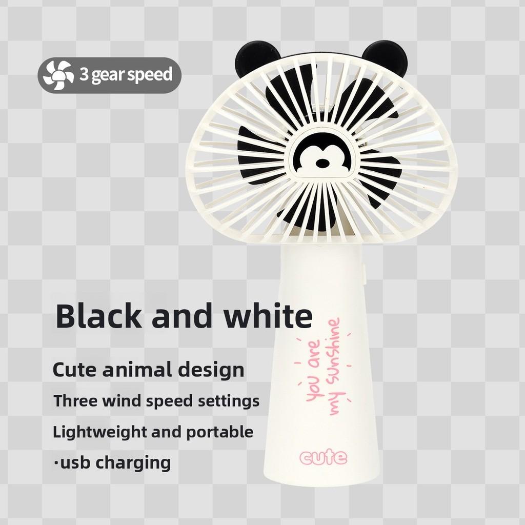 Cartoon Handheld Mini Fan With Usb Rechargeable For Kids And Travel Comfort