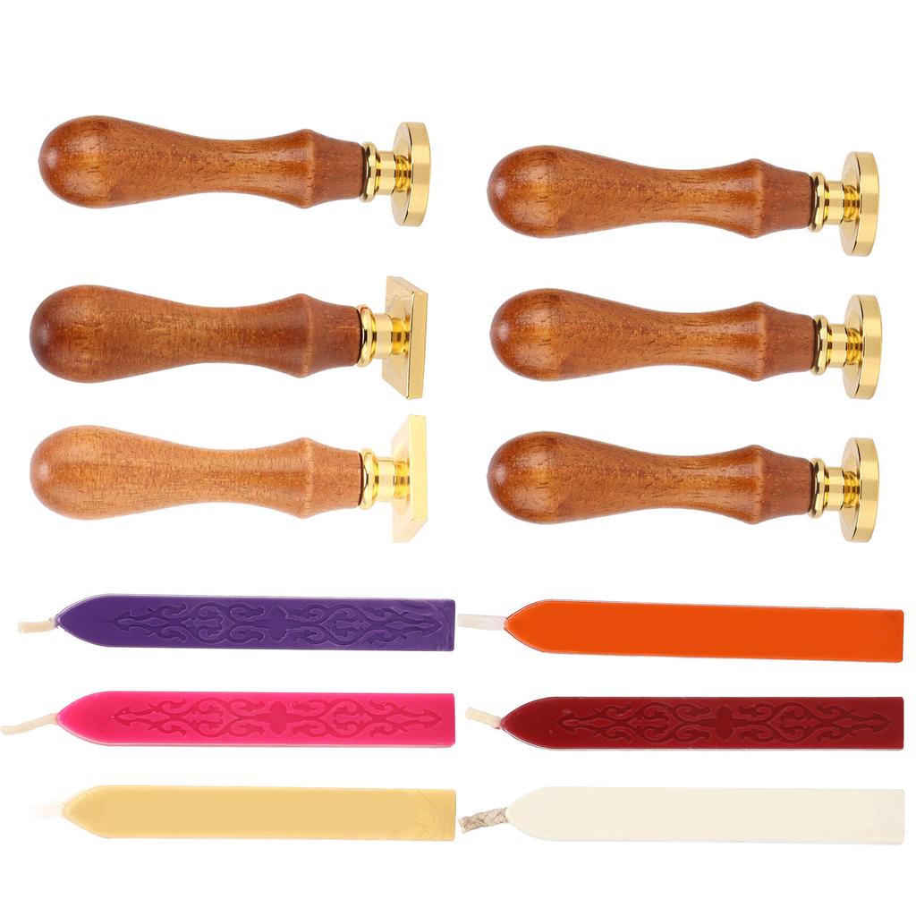 Wax Seal Stamp Kit Clear Pattern   Classic Sealing Kit for Envelopes Invitations Weddin