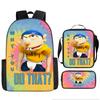 Backpack Fashion Polyester Student Schoolbag Oxford Cloth Cartoon Children'S Backpack Satchel Pencil Case Set