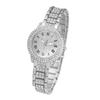 Ladies Watch Set, Steel Belt Full of Diamonds, High-end Quartz Watch Temperament, Business Leisure Watch Wholesale