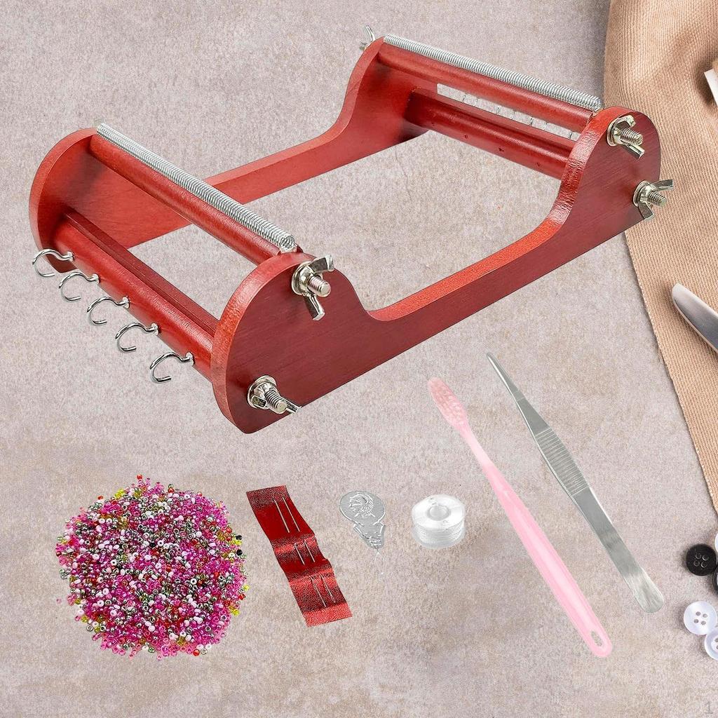 Wooden Bead Loom Kit Smykker Making Veving for nybegynnere Tre Sett DIY Halskjeder