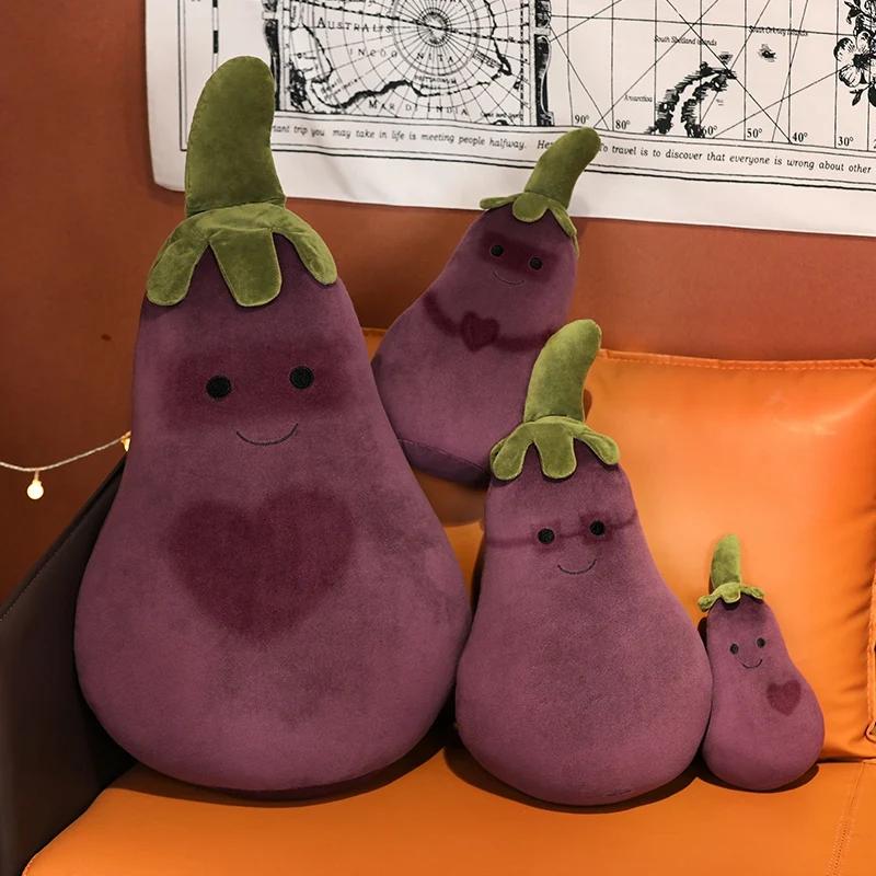Eggplant Towel Gourd Potato Plush Toys Cute Cucumber Dolls Plushie Stuffed Vegetable Toys Kids Baby Birthday Gifts Decor