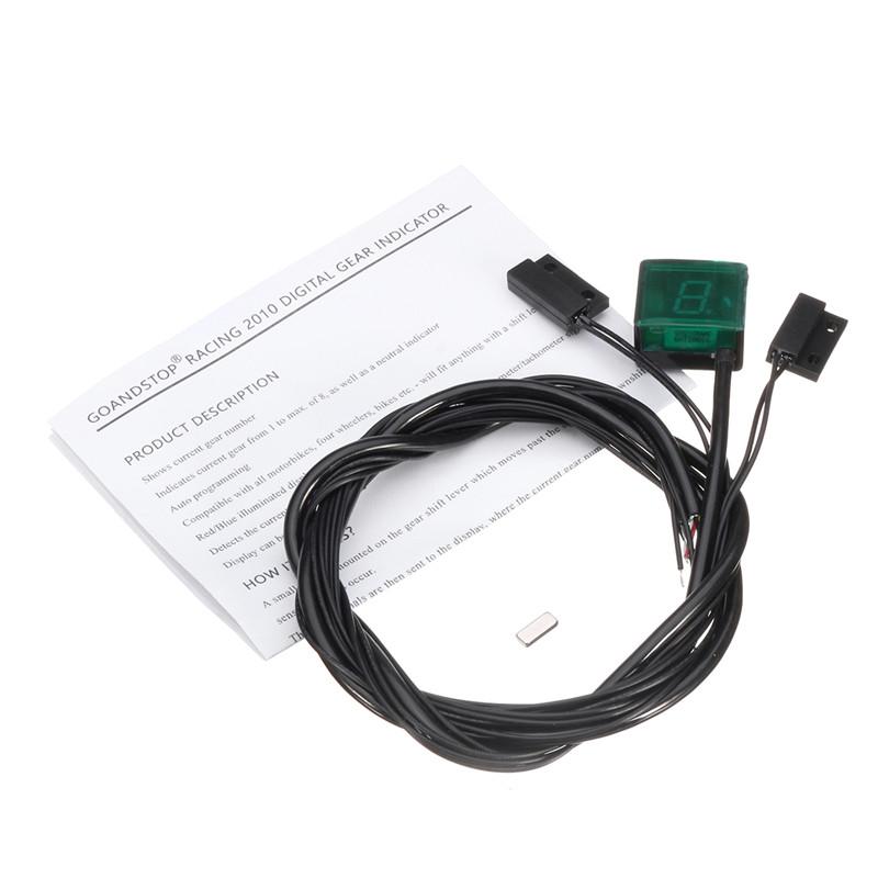 8rychlostní Univerzální Motocykl Digitální Ukazatel Rychlostí LED Displej + Magnet Páčky Řazení Pro Honda Pro Yamaha Pro Suzuki