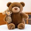 Plush Bear Toy With Floral Hat For Romantic Gift And Kids Play