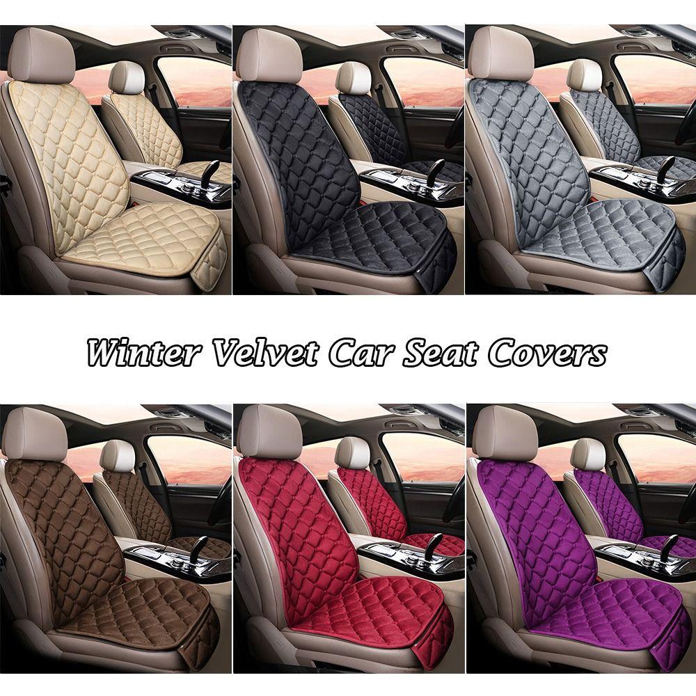 Solid Color Car Seat Covers Thick SUV Seat Mats Universal Seat Cushion