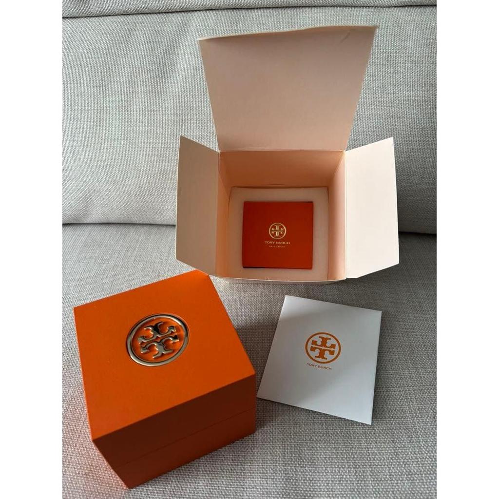Used Tory Burch watch gold orange
