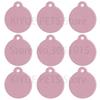 Wholesale 20pcs Round Shape Charm Pet Tags DIY Tags Pet Shop Tags Pet Dog Cat Tag Id Aluminum Phone Telephone Supplies Alloy