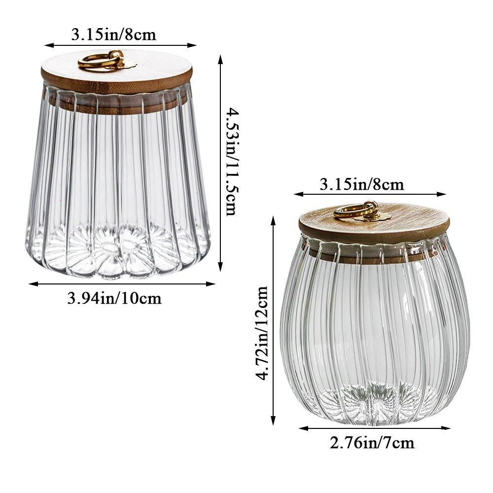 Airtight Glass Storage Jars Transparent Seasoning Pot Spice Jar Glass Canister  Kitchen