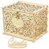 Card Invitation Gift With Pattern Envelope Party Supplies Wedding Decoration Card Box Wooden Box