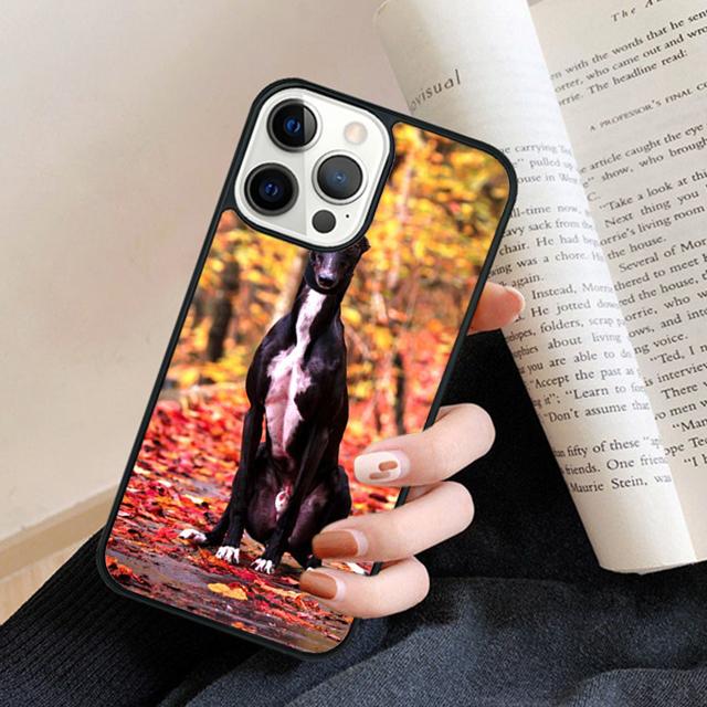 Awesome Sitting Fawn Greyhound Dog Phone Case Back Cover for IPhone 18 17 Air 16 15 14 13 11 12 Pro Max Plus