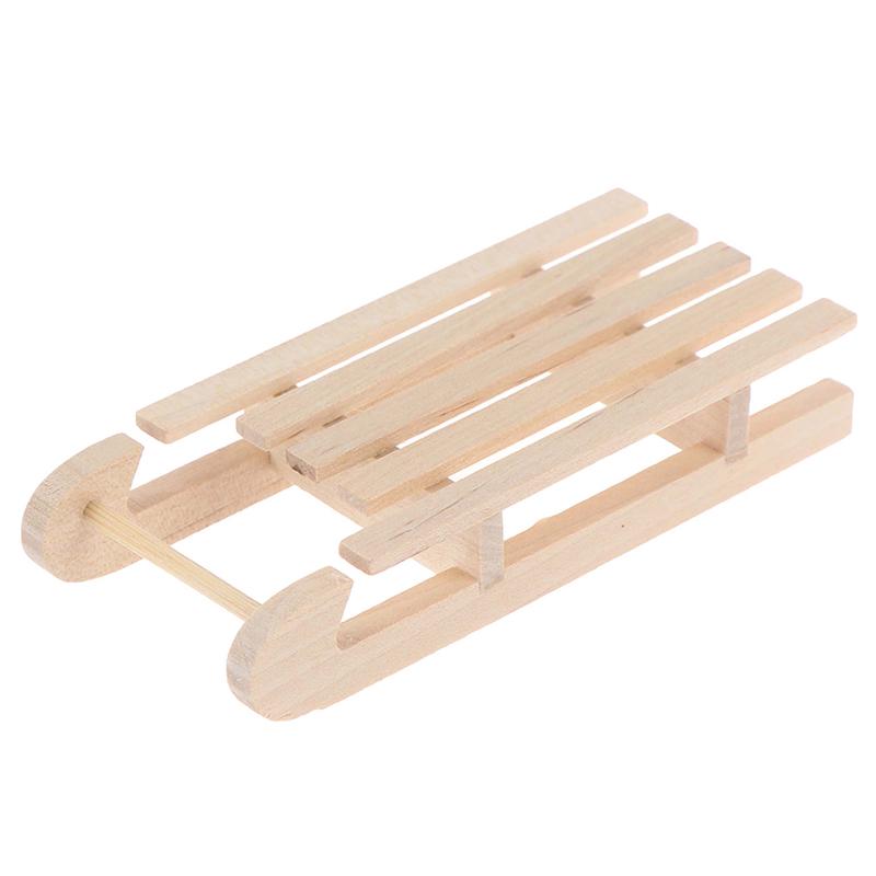 

1/12 кукольный домик, миниатюрная мини-деревянная модель рождественских саней, аксессуар «сделай сам»