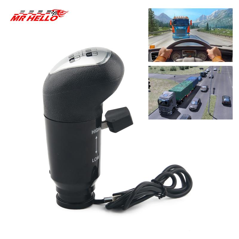 PC USB Shifter Gearshift Knob For ATS&ETS2 Games Compatible With Logitech G29 G27 G25 G920 Euro Truck Simulator