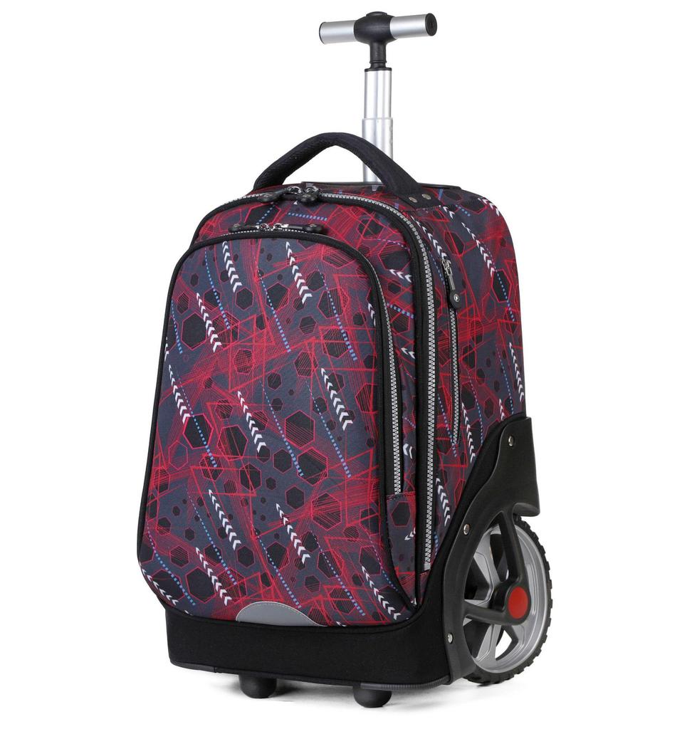 Vistar Climbing-Stairs Water-Resistant Trolley Backpack with Large Wheels & Capacity for Students