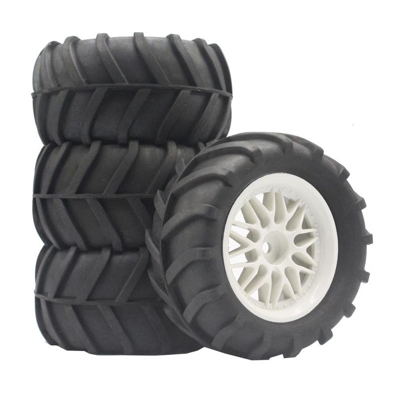 4PCS 85mm 12mm Hex Monster Truck Wheel Rubber Tires for SCY 16101 Pro 16102 Pro WLTOYS 144001 144010 1/16 Off-Road RC CarParts