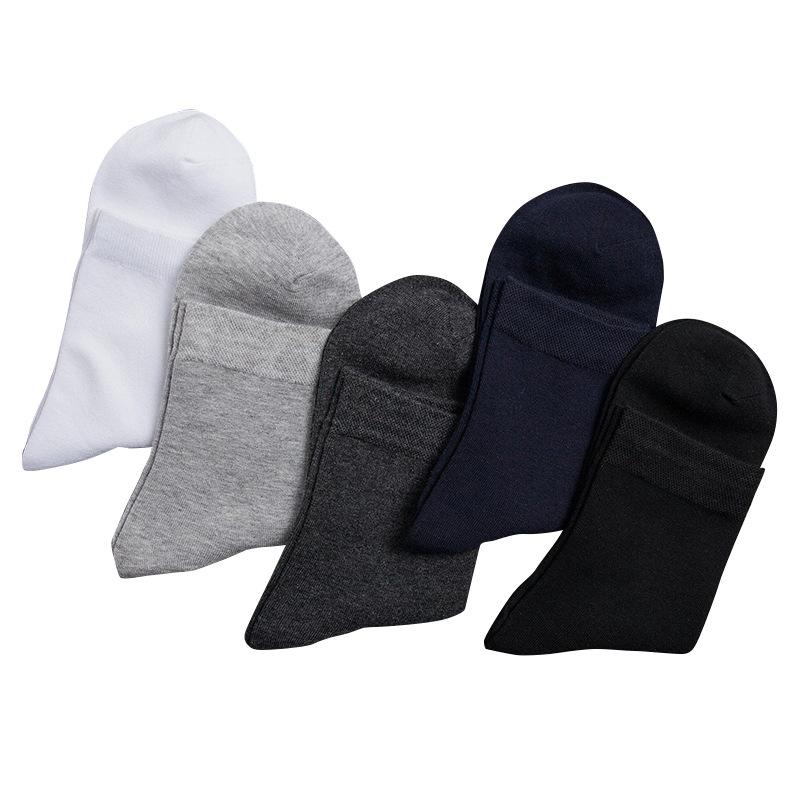 High Quality 5 Pairs Men's Cotton Socks New Style Black Business Men Sock Soft Breathable Male Plus Size 38-48