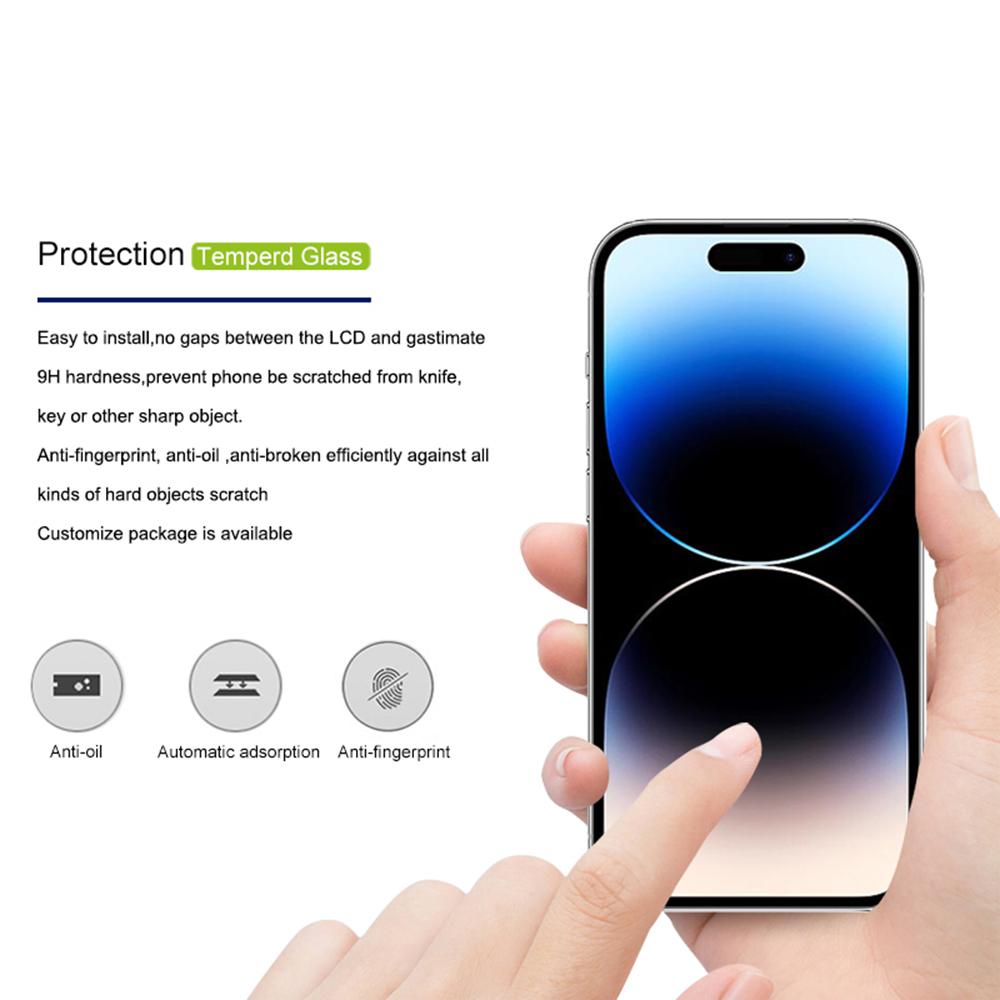 

MOCOLO For iPhone 15 Pro Black Edge Full Glue Film Shatter-proof 3D Curved Tempered Glass Screen Protector Type A