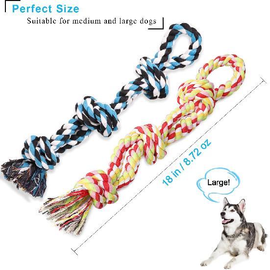 UPSKY Dog Rope Toys 2 Nearly Indestructible Pet Toys for Medium To Large Breed, Dental Cleaning Chew Toys, Dogs Tug Toy for Boredom, Teething for