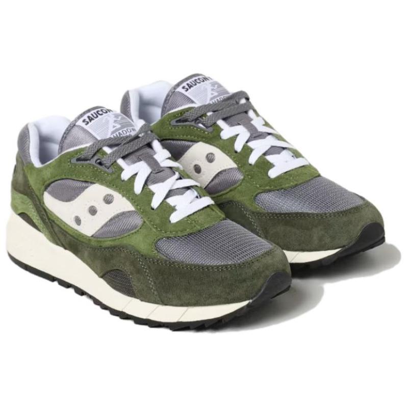 SAUCONY Shadow 6000 Slip Resistant Abrasion Resistant Low Top Running Shoes Men's Green White Saucony S70441-58