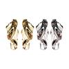 European And American Fashion Metal Metal Sheet Geometric Earrings, Irregular Metal Sequin Earrings For Women