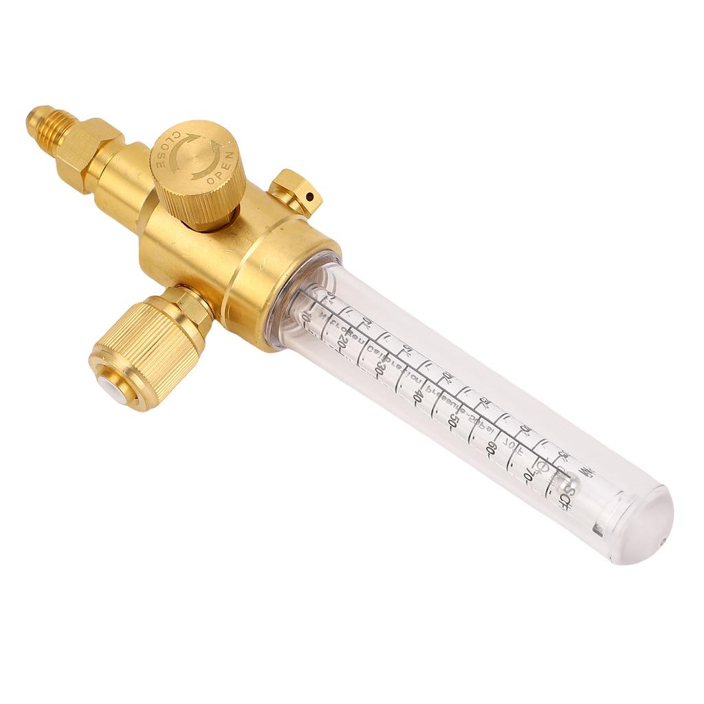 Nitrogen Flow Indicator Pure Copper Double Scale 1 4in Thread Inlet Outlet Connection Nitrogen Flow Indicator
