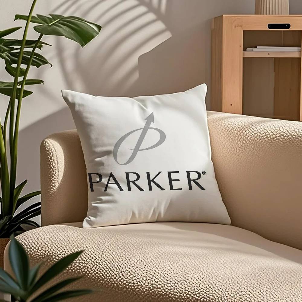 Pen Brand P-Parker Pillow Case Comfort Sofa Bed Silky Elegant Invisible Zipper Custom Decorative Cushion Cover