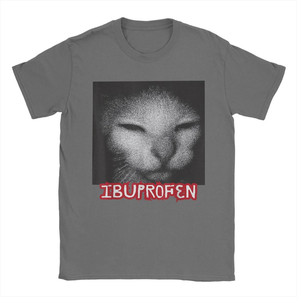 Harajuku T-Shirt Ibuprofen Funny Cat Meme Unhinged Cringe T-Shirts Novelty Tee Shirt for Mens Summer Y2K Short Sleeve Clothing