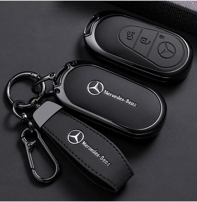 Zinklegierung Leder Auto Schlüsselanhänger Hülle Für Mercedes-Benz C S GLC EQE EQS Klasse W223 X254 V297 V295 W206 S206 X206 Zubehör CH1 JUYH1