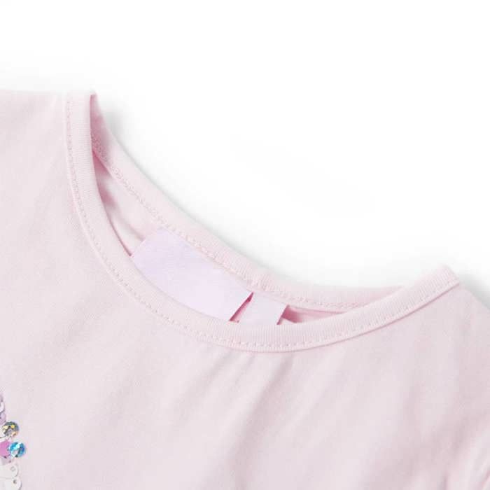 Pale Pink Short-sleeved T-shirt for Children 92/104/116/128/140