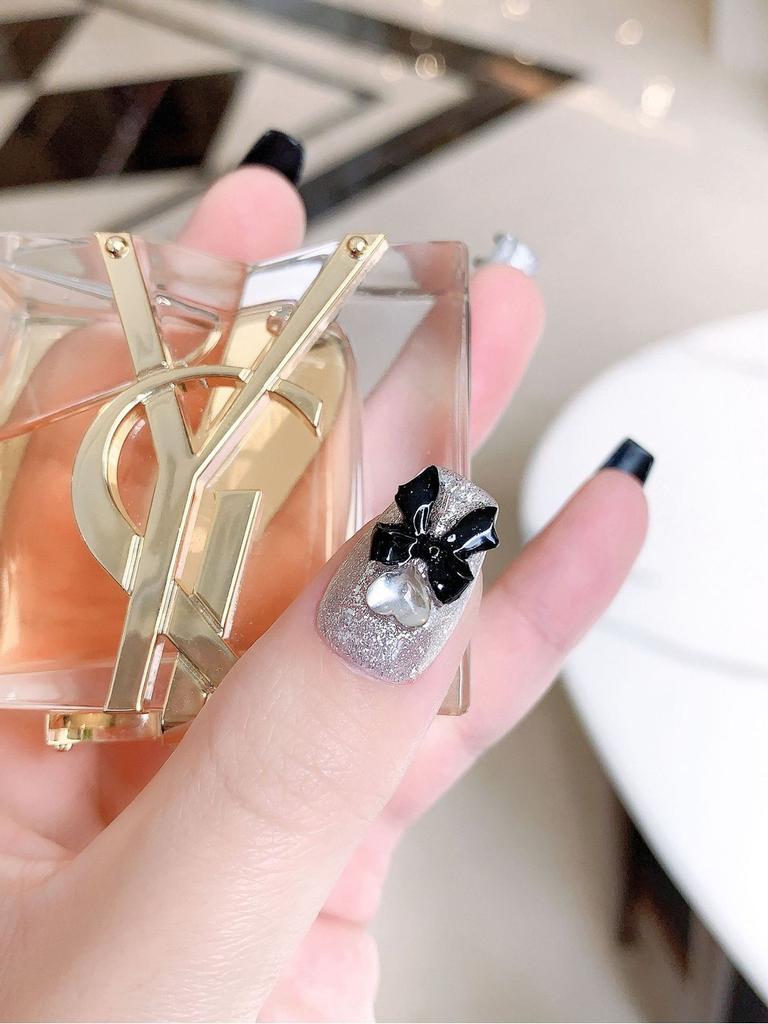 Handmade Xs-l Dark Kitty Flame Butterfly Nail Stickers For Women