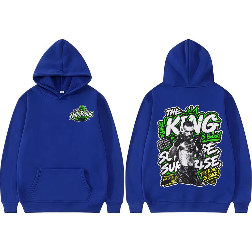 The Notorious Conor McGregor The King Sweatshirts Unisex Fashion Retro Gothic Hoodies Casual Bodywarmer Cozy Hoodie Pullovers