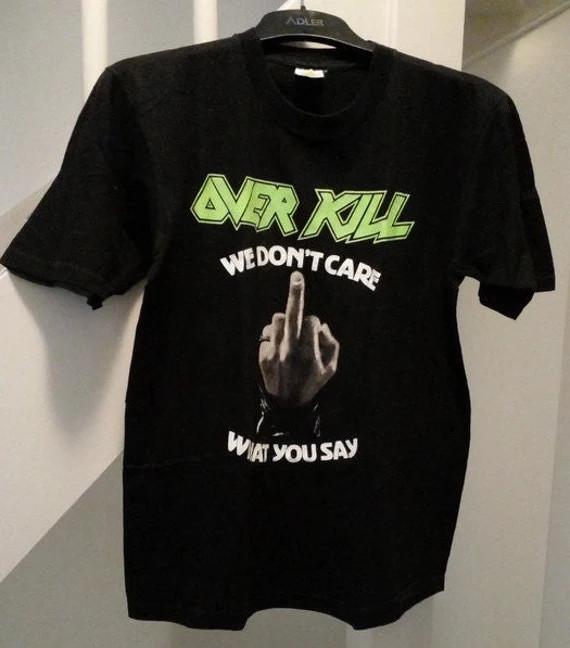 Футболка Overkill Band We Don t care What You say Унисекс Концертный S до 5XL AR032 Унисекс Футболка XXXXL